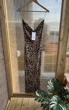 Abito slip Zara marrone stampa