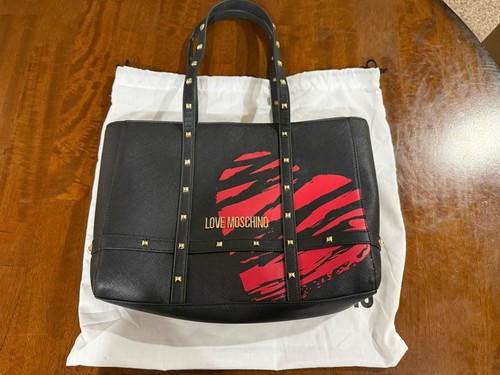 Moschino black leather - moschino,