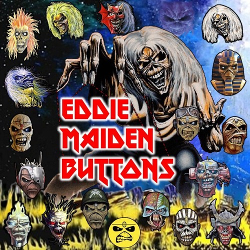 Iron maiden buttons pins - iron,