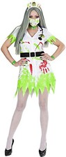 Widmann Costume Carnevale da Infermiera Tossica Donna Vestito Zombie Halloween
