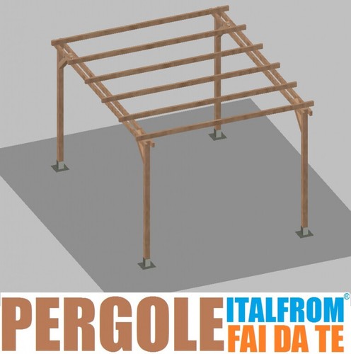 Pergola legno impregnato - in,