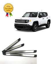 ✅ KIT 4 MODANATURE BATTITACCO PEDANE Sottoporta in ABS acciaio per Jeep Renegade