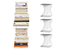 3 Mensole libreria a scomparsa invisibili, colore: Bianco, per mettere i libri