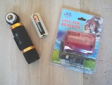 KIT + OMAGGIO Luci per bici bicicletta Power Beam fanale anteriore posteriore