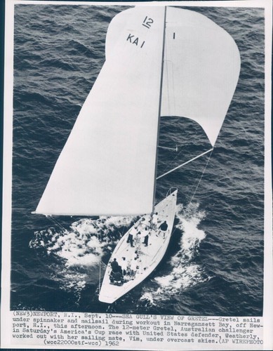 1962 gretel sails spinnaker - gretel,