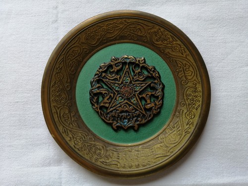 Piatto decorativo metallo con