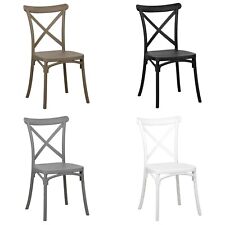 Sedia CROSS in POLIPROPILENE Design Vintage ed Impilabile