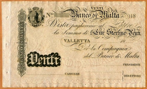 Malta banco 20 - malta,, di