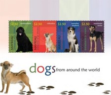 Mayreau 2010 - Cani da tutto il mondo - Foglio di 4 francobolli - MNH