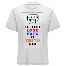 T-shirt maglietta maniche corte personalizzata con foto scritta stampa diretta