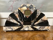 OROLOGIO DA TAVOLO ART DECO' Vintage Modernariato Anni ‘30 MARMO