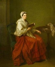 Dipinto olio signora Angelica-Kauffmann-Signora-Russell-Moglie-del-Colonnello-Charles-Russell
