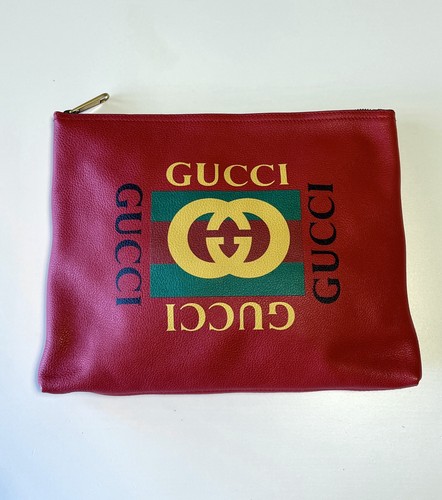 Gucci pochette pelle rossa - pochette,
