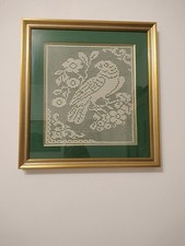 Quadro con ricamo a mano