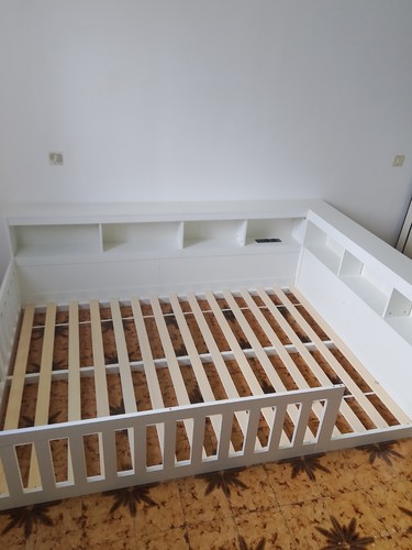 Letto legno bianco - bianco, 140x200