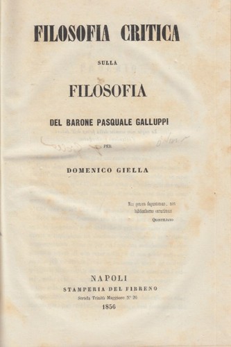 Galluppi pasquale filosofia - galluppi,