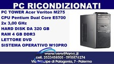 PC Computer fisso Acer Veriton M275 DDR3-SDRAM Dual Core E5700 3,00 Ghz  4 GB...