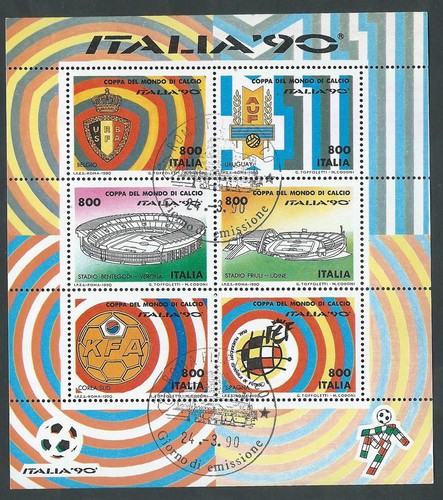 1990 italia usato foglietto - italia,