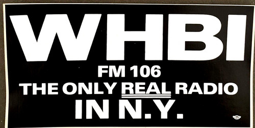 Raro adesivo vintage whbi - vintage, fm