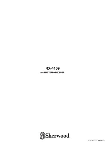 Sherwood 4109 ricevitore - rx-4109,