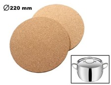 SET 2 SOTTOPENTOLA POGGIA PENTOLA IN SUGHERO DIAMETRO 220 mm SPESSORE 10 mm