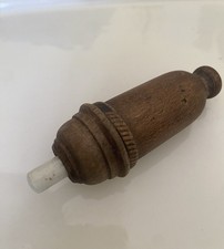 ANTICO INTERRUTTORE IN LEGNO TORNITO -D'EPOCA-VINTAGE -USATO