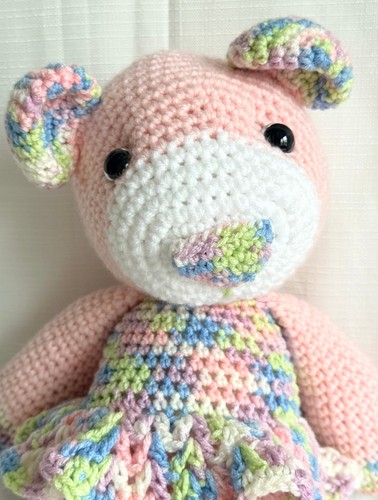 Colorful teddy bear - 16", plush