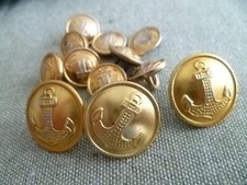 MILITARY COAT UNIFORM BUTTONS SOVIET MARINE LOT 12