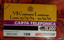 Schede Telefoniche SERIE 3Pz CENTENARIO LORETO VII LIRE NUOVE ORIGINALI TELECOM