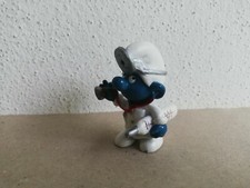 Puffo Dottore Termometro Rosso Peyo Schleich Puffi Miniatura Hong Kong 1978 PVC