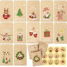 48pz Sacchetti Carta Piccoli Natale Sacchetti Regalo Natale Bustine Carta Kraft