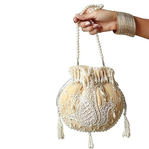 Nuova borsa potli ricamata - nuova,