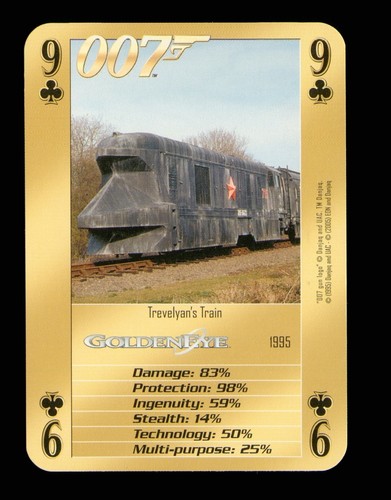 Playing card 007 bonds - x,
