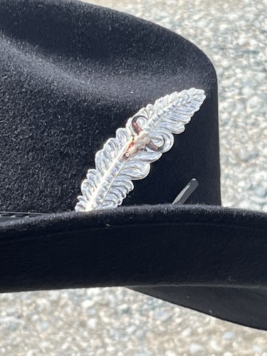 Pluma metálica para sombrero - para,