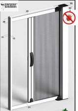 Zanzariera  rullo laterale orizzontale anti cimice rete antivento porta finestra