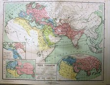 1892 mappa antico mondo - ~,