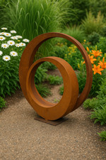 2 pz. Scultura da giardino in
