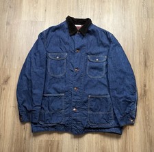 Cappotto vintage anni 50 Penney’s denim chore uomo taglia 50 quattro tasche Big Mac scuro USA