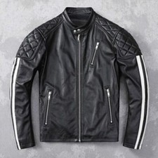 Giacca moto uomo nera