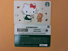 NUOVA CARTA REGALO CAFFÈ HELLO KITTY STARBUCKS 2025 attivata no $$ oltreoceano