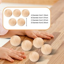 5 palline di legno, per