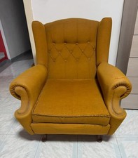 poltrona vintage in legno massello da salotto, veranda, taverna