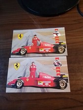 Ferrari 412 T2  1995 - BERGER ALESI , 2 X CARTOLINA UFFICIALE FERRARI