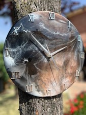 Orologio da parete moderno in Legno e Resina Epossidica PERSONALIZZABILE!