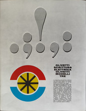 OLIVETTI ELETTRONICA Pubblicità 1962 MACCHINA DA SCRIVERE 1 Pagina originale