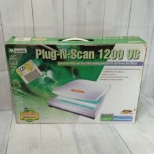 Scanner piatto vintage anni 90 Mustek Plug-n-Scan 1200 UB - scansione alimentata USB ~NOB