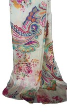 Foulard Pura Seta ? Stola Scialle Sciarpa Chador Hijad Disegno Kashmir