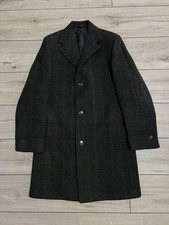 Cappotto uomo Dunn & Co Ballantyne pura lana vintage taglia 39 pollici kaki check 