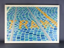 Quadro Olio su Tela Firmato Alvaro Cattaneo Milano Pavé Binari Tram Anni ‘70