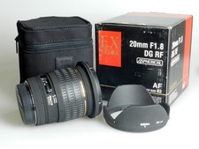 SIGMA 20mm F/1.8 EX DG RF ASPHERICAL hood,caps, hard pouch, LIKE NEW BOXED